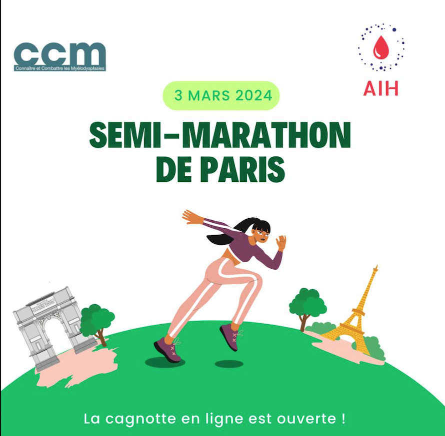 Départ imminent du semi marathon de Paris : encourageons l'AIH !!